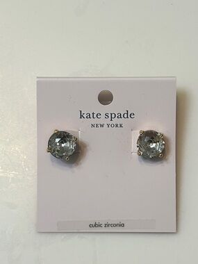 kate spade Clear Crystal Stud Earrings